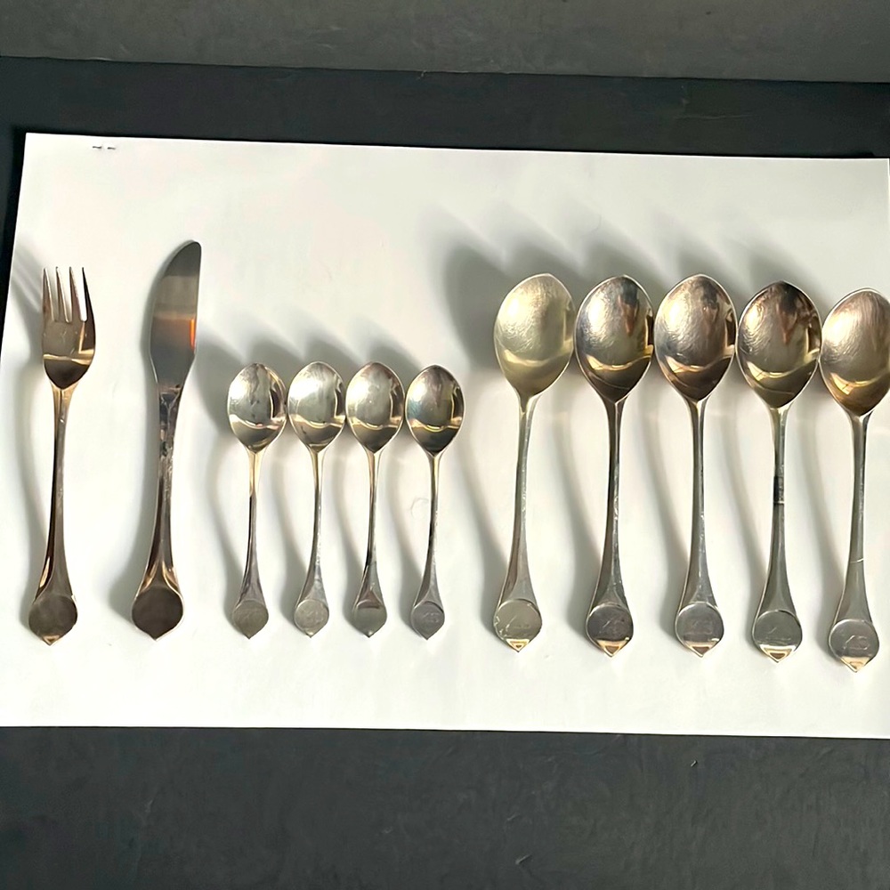 Rosenthal Silver Plated Lotus Pattern Flatware - 11 Pieces